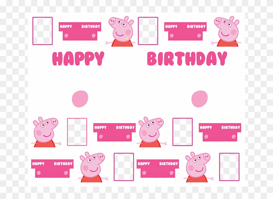 Personalised Peppa Pig Themed Birthday Banner With - Peppa Pig Clipart