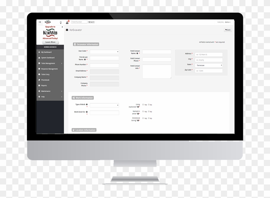 Korexcavator Monitortransback - Computer Monitor Clipart