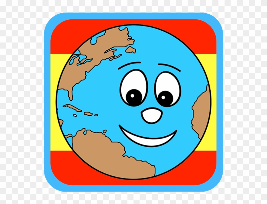 Spanish Language Prodigy 4 - Smiling Globe Clipart Black And White - Png Download