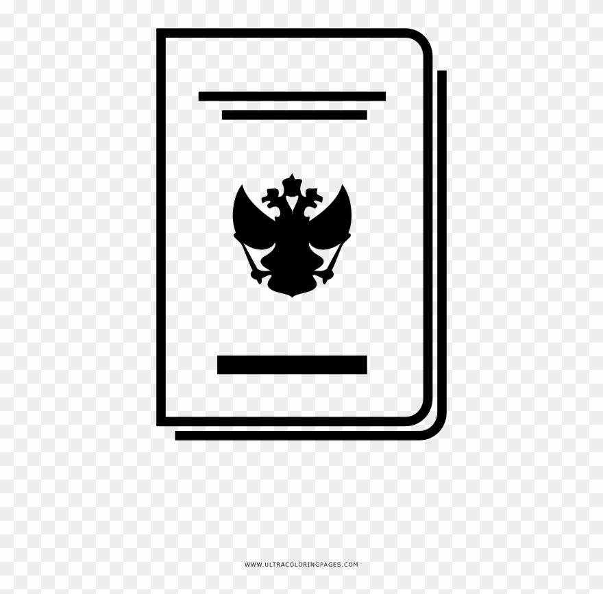Passport Coloring Page Clipart