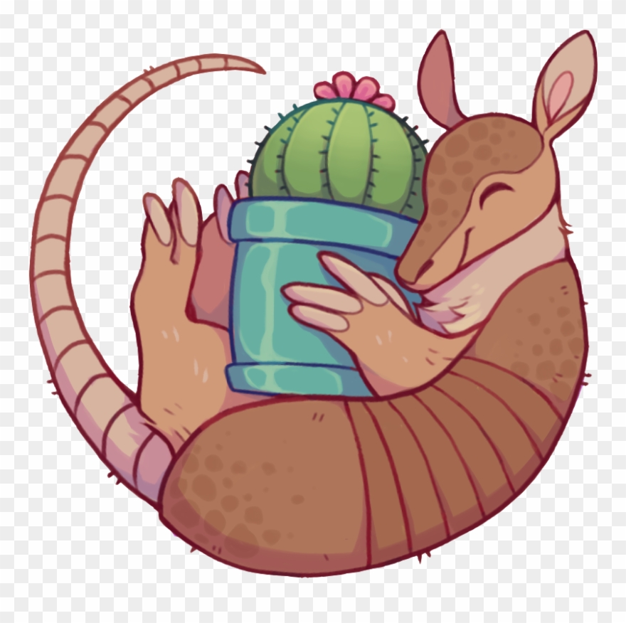 Cactus Armadillo ☆ Sticker - Cartoon Clipart