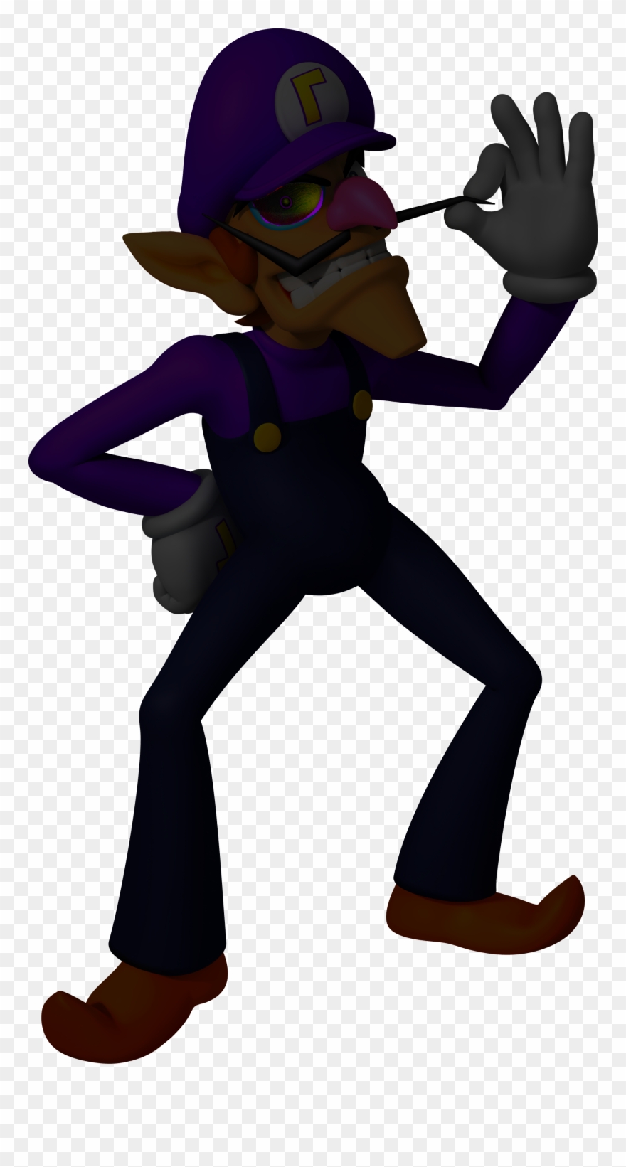 Boogmire - Waluigi Super Mario Bros Clipart