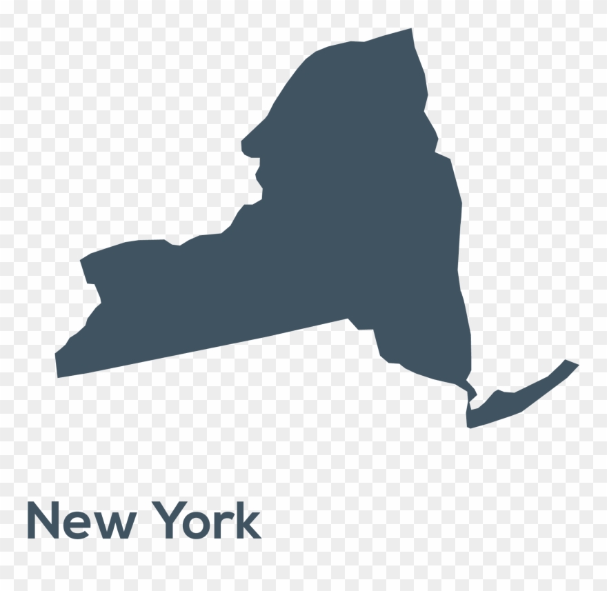 State Shapes Clipart 3 By James - New York State Svg - Png Download