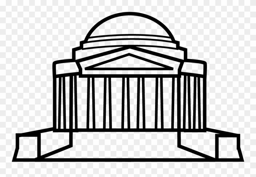 Washington Thomas Jefferson Memorial 1 - Line Art Clipart