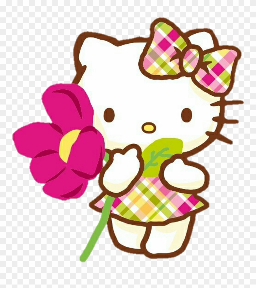 #hellokitty #hello Kitty #spring #primavera #flower - Cute Hello Kitty Png Clipart