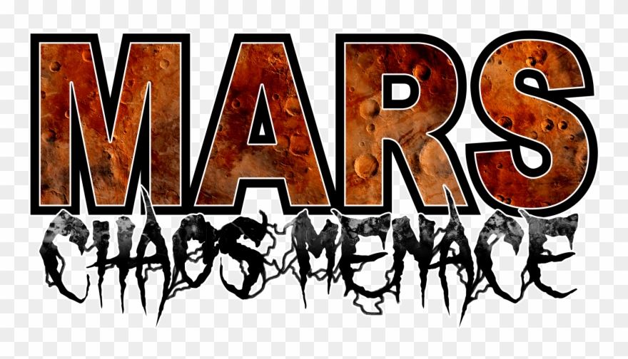 Mars Chaos Menace Black Logo - Poster Clipart
