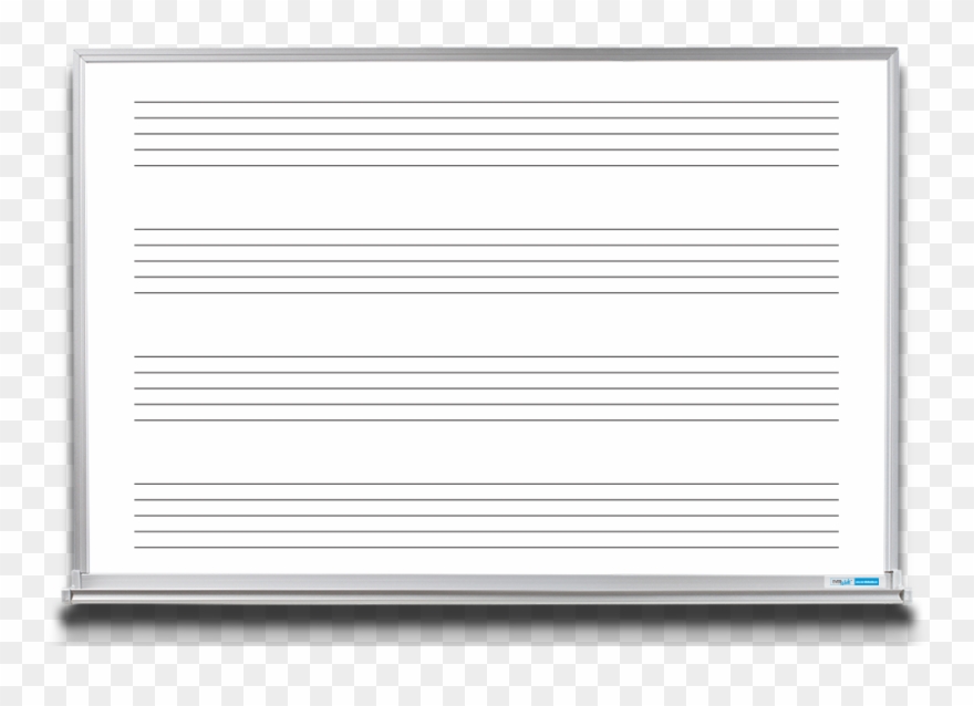 Magnetic Whiteboard With Music Transparent Background - Paper Clipart