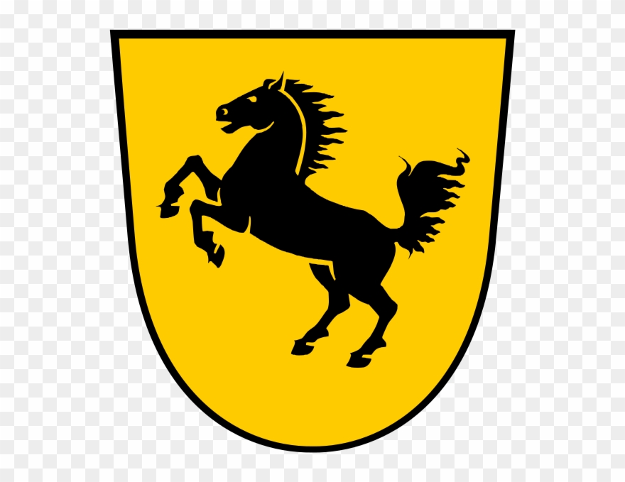 Coat Of Arms Of Stuttgart - Gold Horse Png Clipart