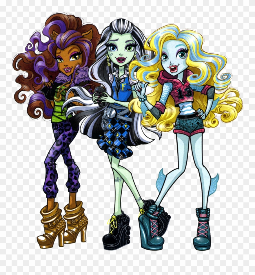 Nuevo Artwork/png De Clawdeen Wolf, Frankie Stein Y - Monster High First Day Of School Dolls Clipart