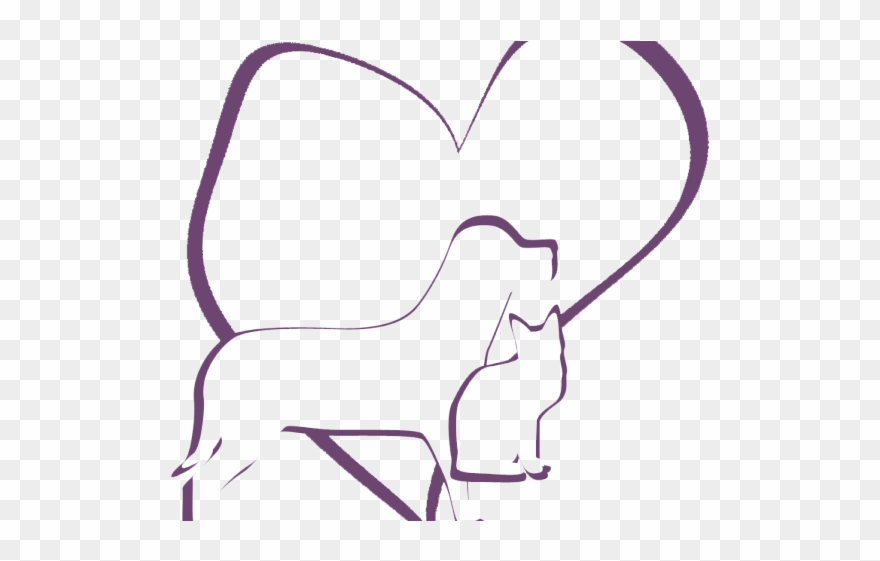 Pets Clipart Take Care Animal - Line Art - Png Download