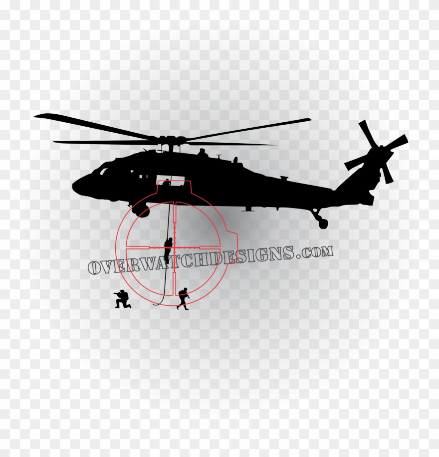 Helicopter With Roper Sticker - Helicopter Rotor Clipart