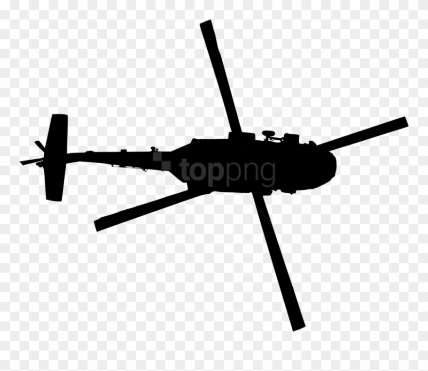 Free Png Helicopter Top View Silhouette Png - Helicopter Top Clipart Transparent Png