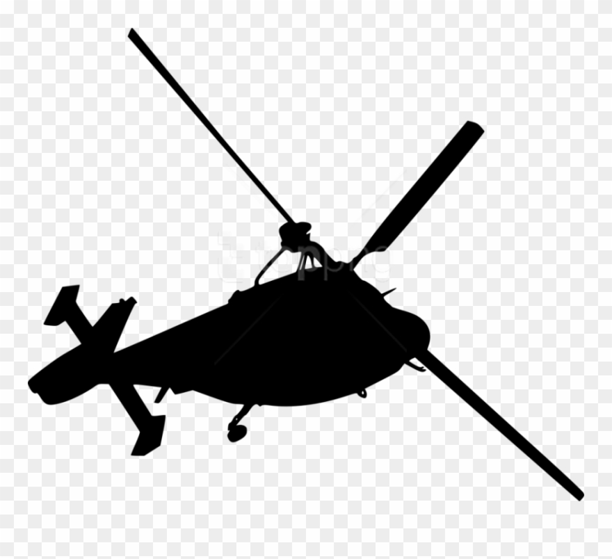 Free Png Helicopter Top View Silhouette Png - Clip Art Transparent Png