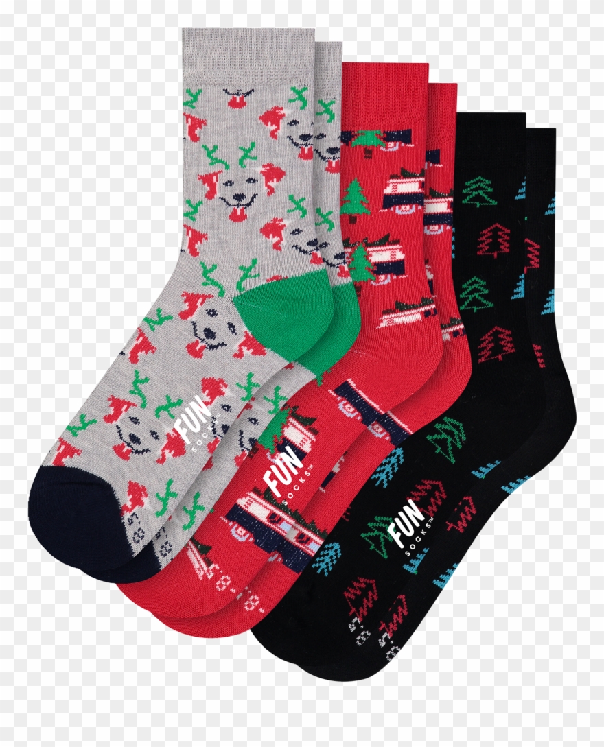 Fun Socks Boys And Girls Holiday Crew Socks - Sock Clipart