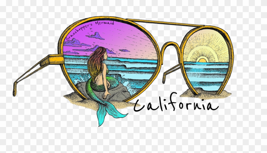 Mermaid Aviators - Illustration Clipart