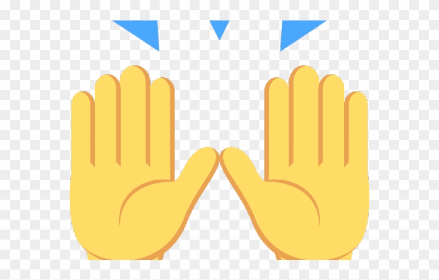 Hand Emoji Clipart Person Raising Both Hand In Celebration - Raised Hands Emoji Transparent - Png Download