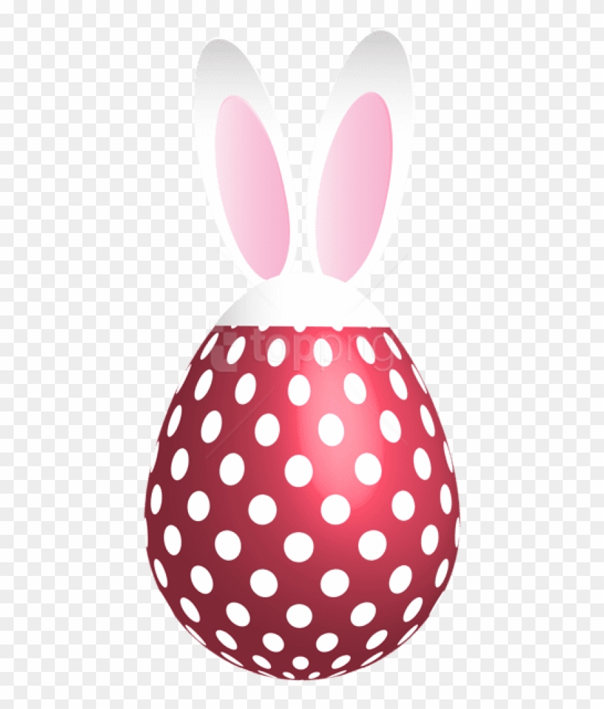 Easter Dotted Bunny Egg Red Png - Bunny Eggs Clipart Easter Clip Art Free Transparent Png