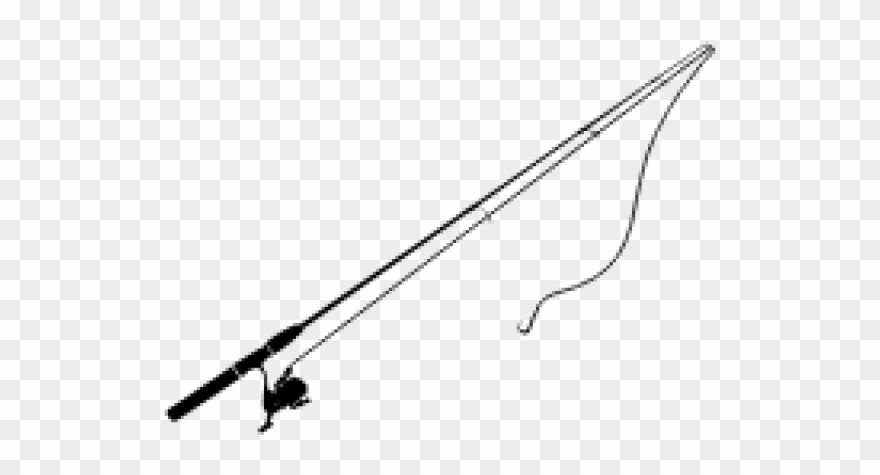Fishing Pole Png Image Transparent Background - Line Art Clipart