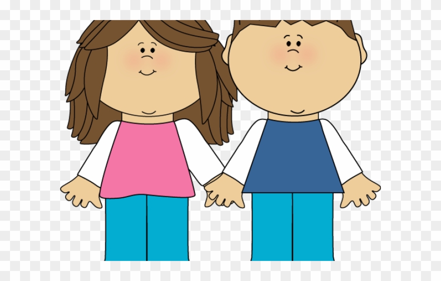 Brunette Clipart Sisters - Brother And Sister Png Transparent Png