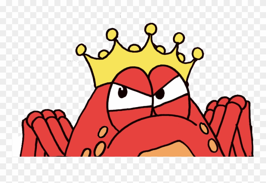 King Crabbie Looking Up To Left - Cartoon Clipart