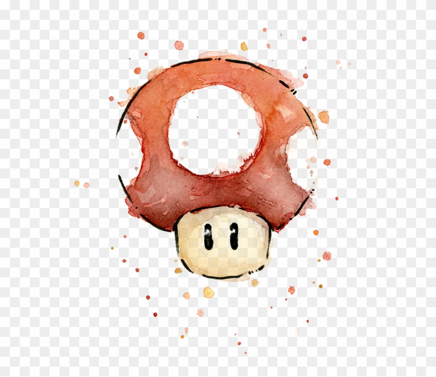Bleed Area May Not Be Visible - Mario Watercolor Clipart