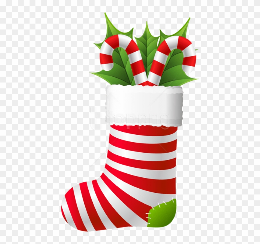 Free Png Christmas Stocking With Candy Canes Png Png - Christmas Stockings Clipart Png Transparent Png