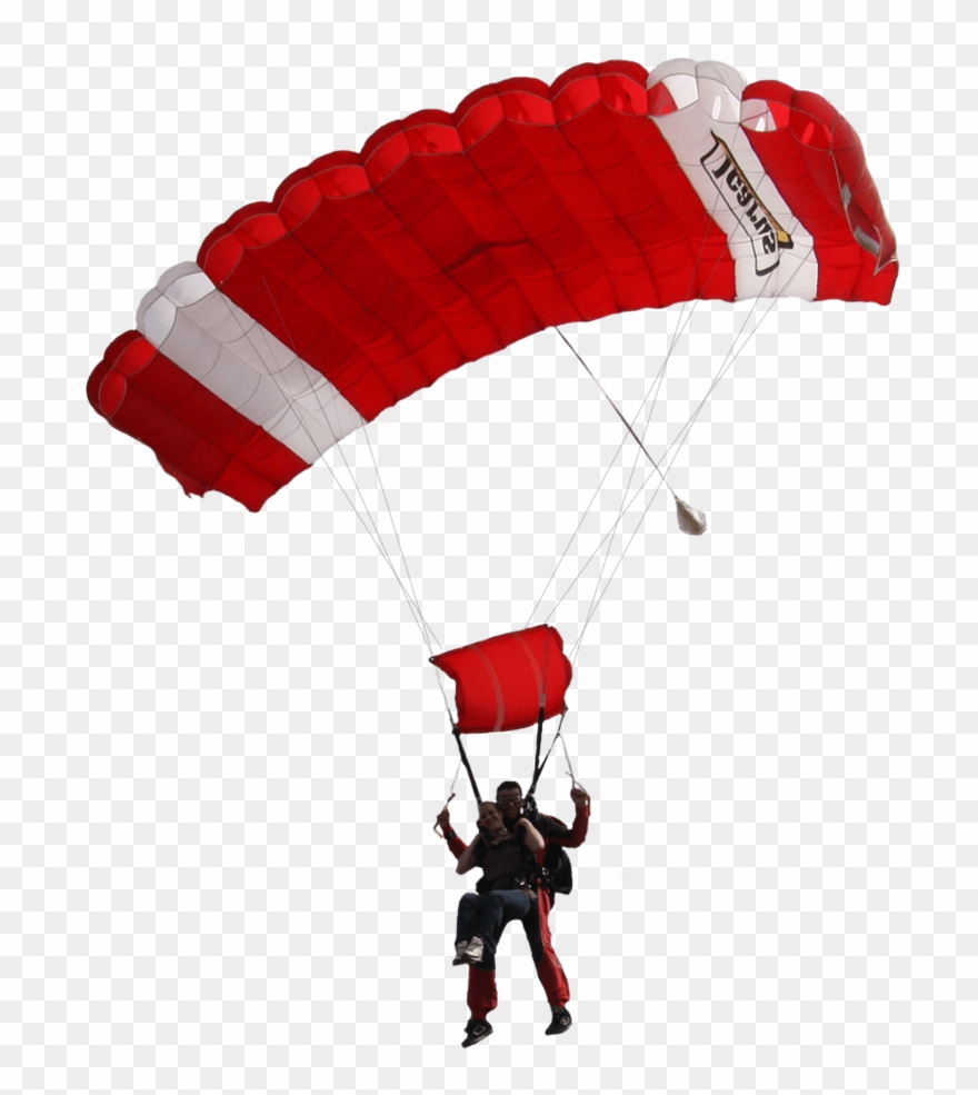 Red And White Parachute - Parachute Png Clipart
