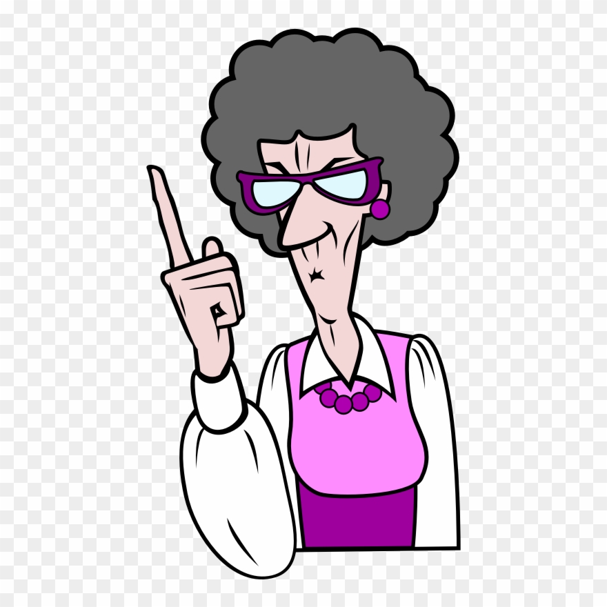 Pointing Old Woman - Old Lady Clipart Png Transparent Png