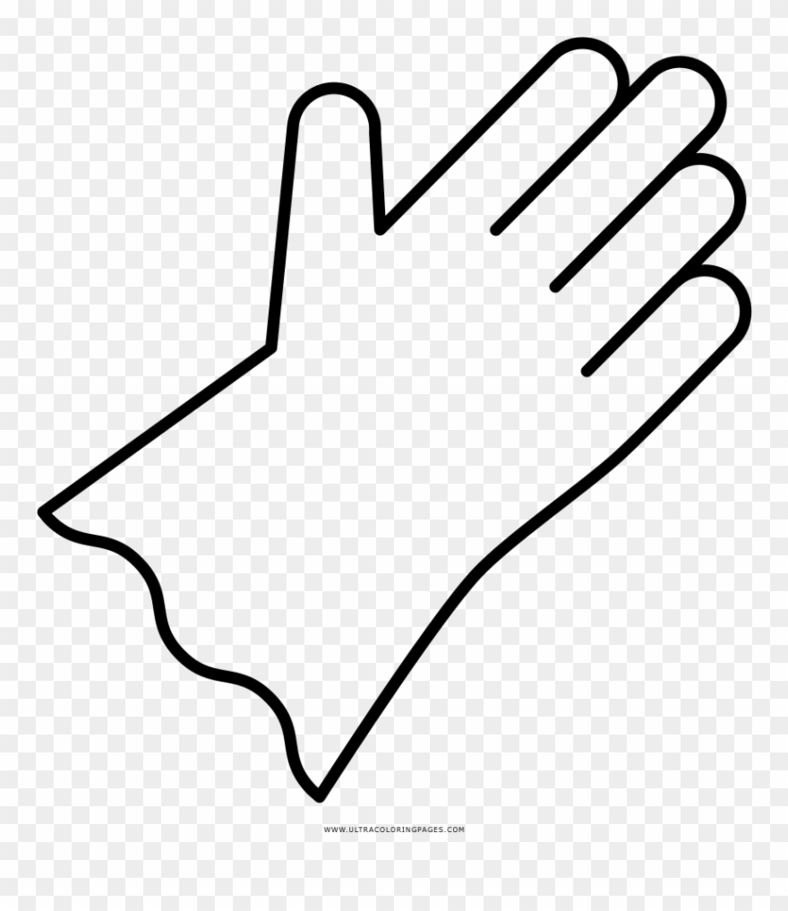 Rubber Gloves Coloring Page - Line Art Clipart