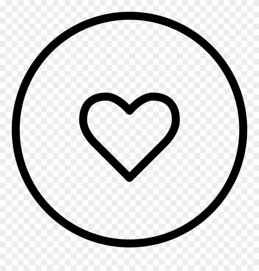 Like Heart Circular Outlined Button Comments - Circled Question Mark Png Clipart