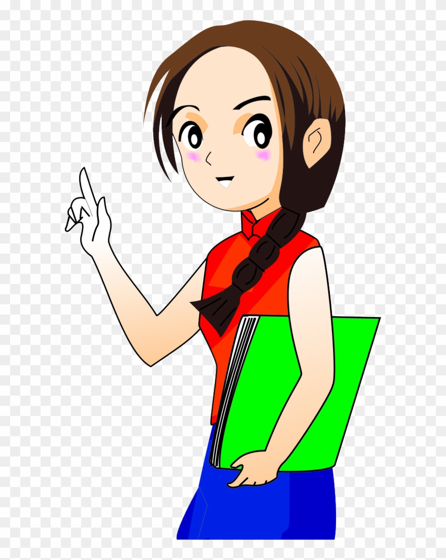 Royalty Free Library Drawing Teacher Female - Cartoon Clipart