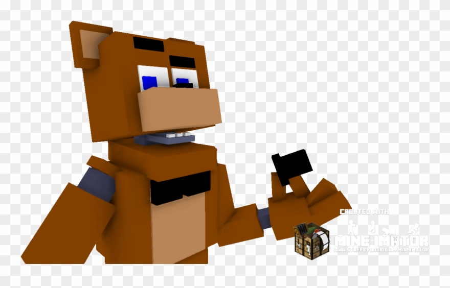 Freddy Fazbear Made In Mine-imator - Mine Imator Clipart