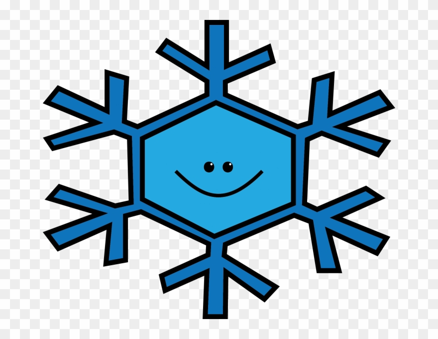 Blue Snowflake Friend Clipart