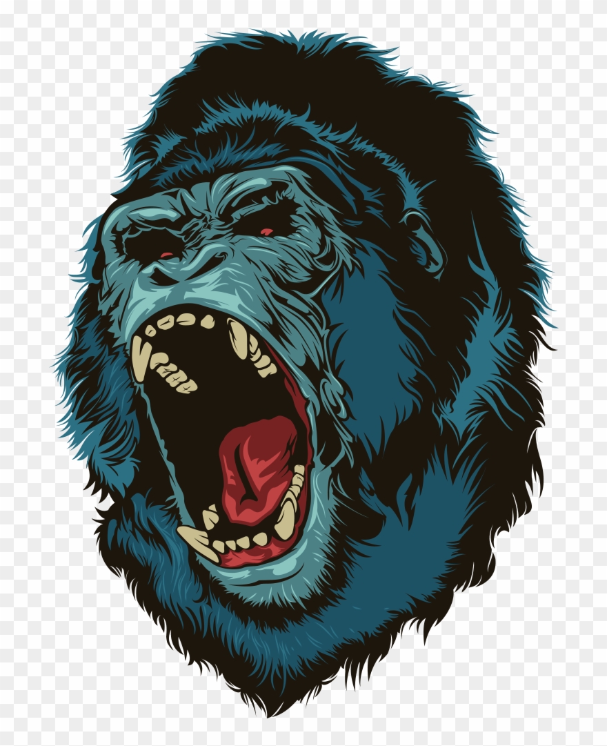 1000 X 1000 8 - Gorilla Scream Clipart