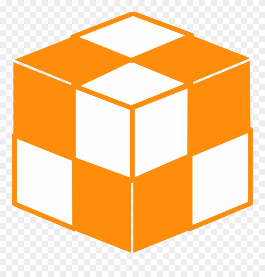 1click3dprint - Cube Flat Design Clipart