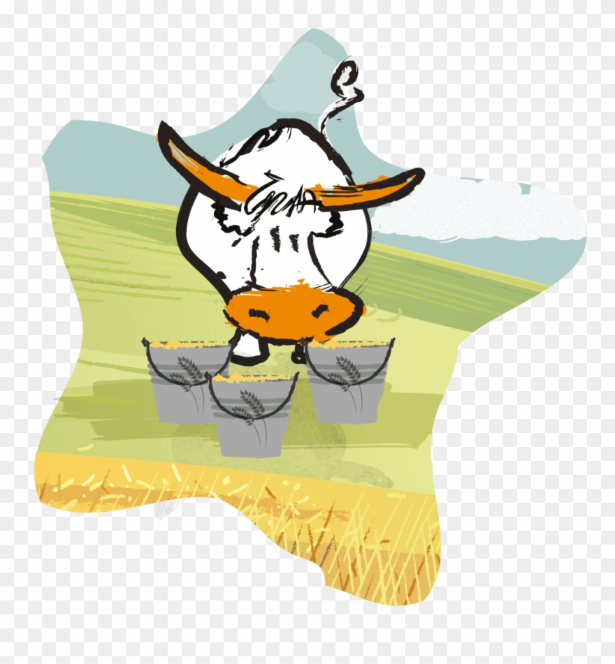Our Spent Grain Goes To The Longhorn Cattle On The - Cartoon Clipart
