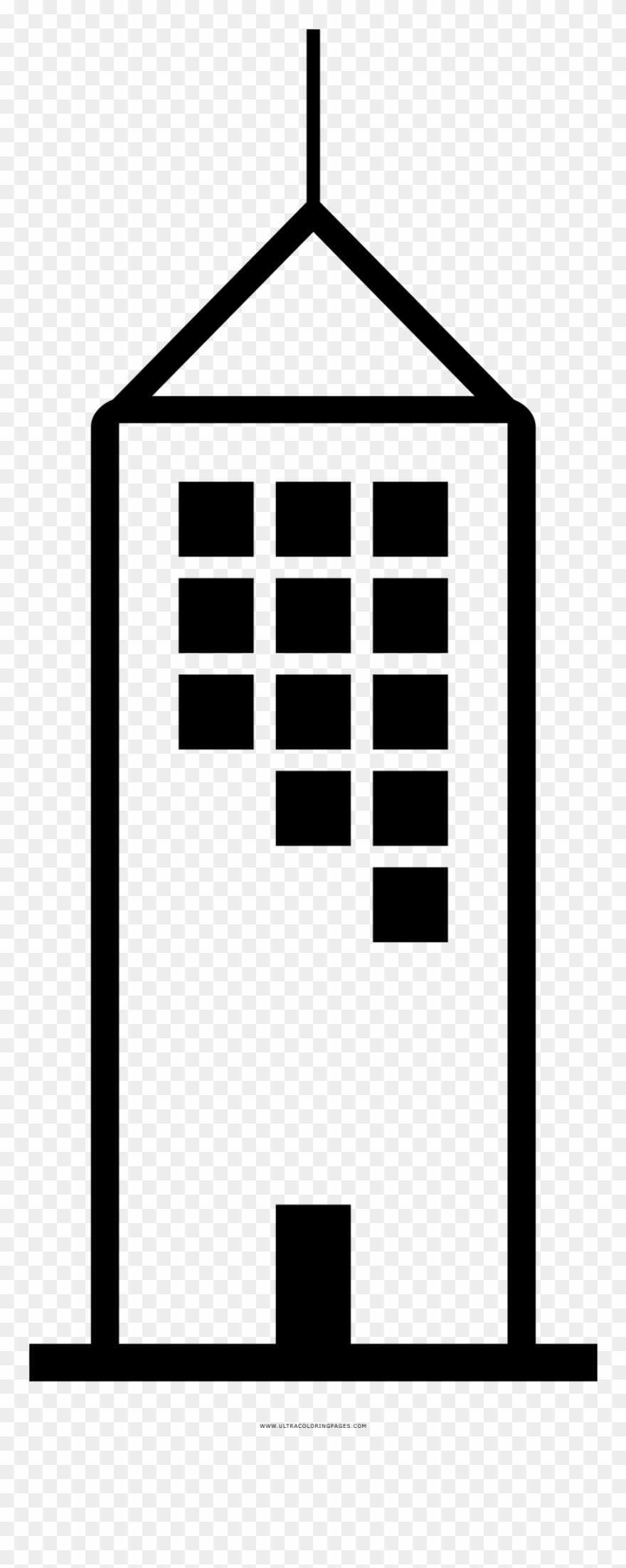 Skyscraper Coloring Page Clipart