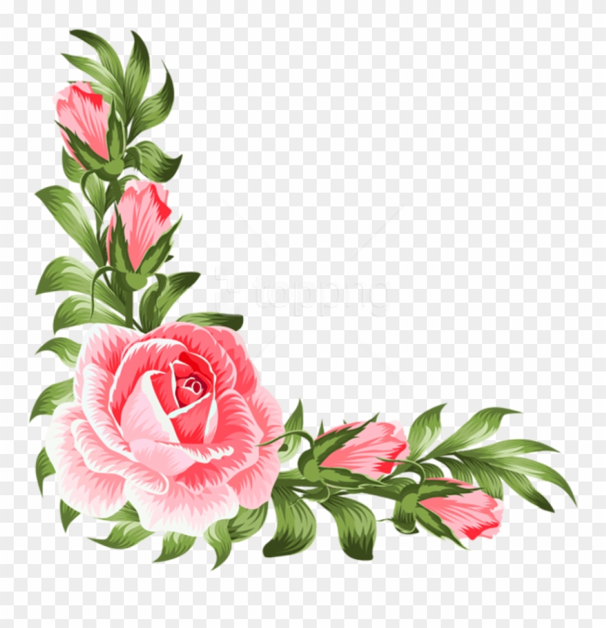 Free Png Download Rose Corner Decoration Png Clipart - Design Flower Corners Png Transparent Png