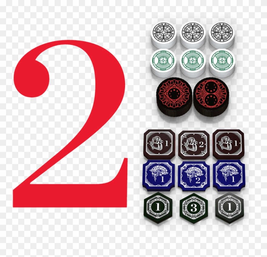 Two Player Bundle - Arkham Horror Card Game Tokens Clipart