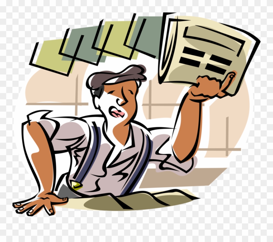 Vector Illustration Of Corner Newsstand Or Stall Vendor - Newsstand Clipart - Png Download