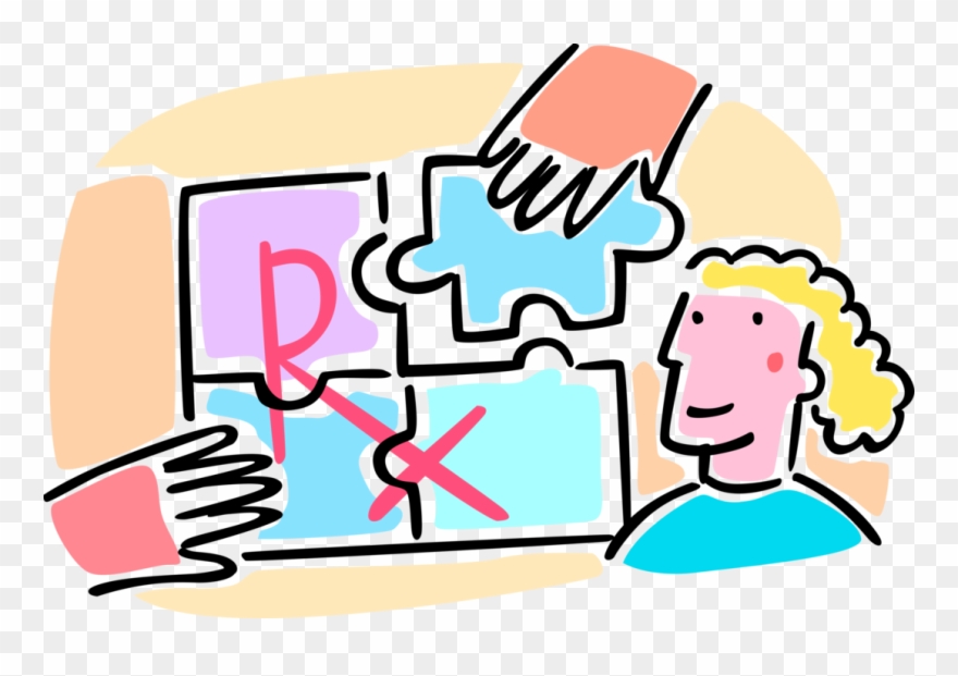 Vector Illustration Of Prescription Medication Puzzle Clipart