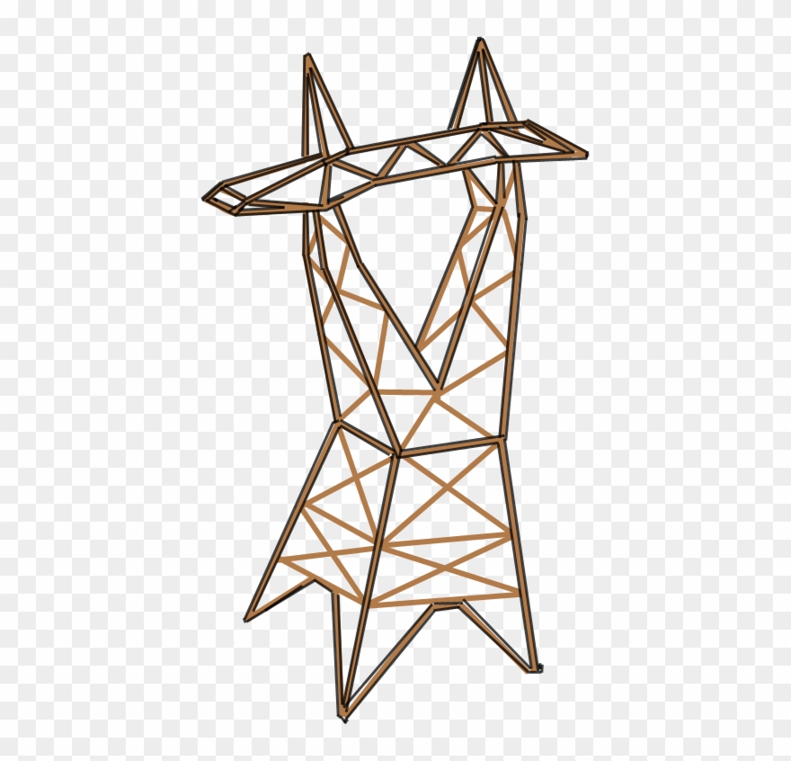 Transmission Line Tower 500kv Anime ,เสาไฟฟ้าแรงสูง Clipart