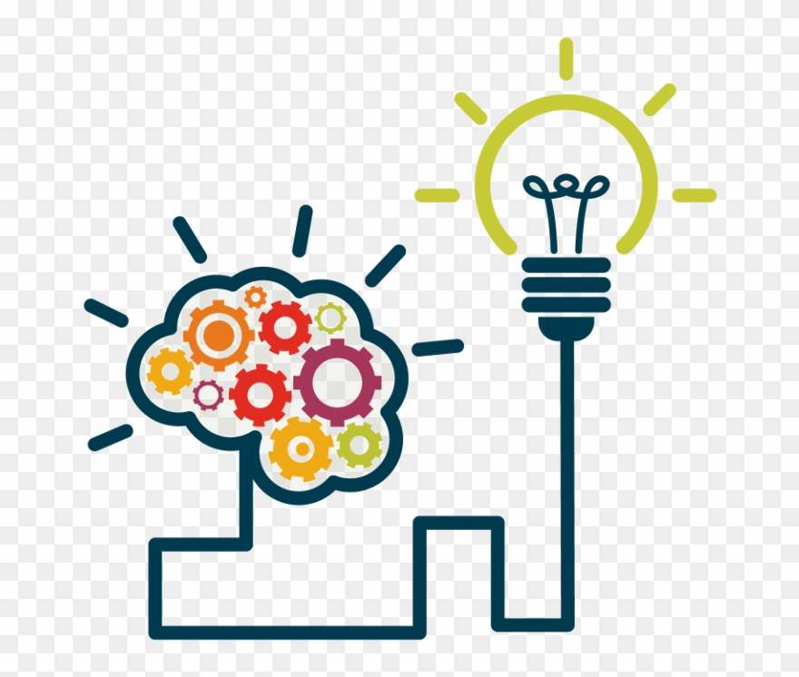 Brain Connected With Bulb Clipart