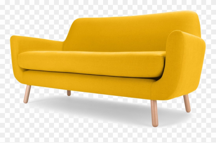 Yellow Sofa Png Image - Yellow 3 Seater Sofa Clipart