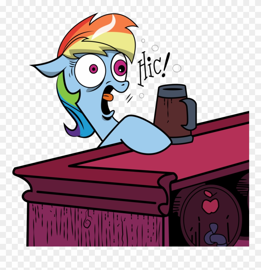 Time For Drinking - Rainbow Dash Hiccups Clipart