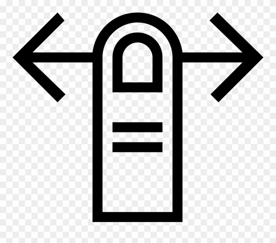 One Finger Horizontal Swipe Symbol Outline Comments - Drawings Of Dripping Diamonds Clipart