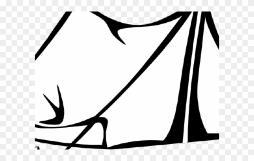 Fort Clipart Tent House - Clip Art Black And White Tent - Png Download
