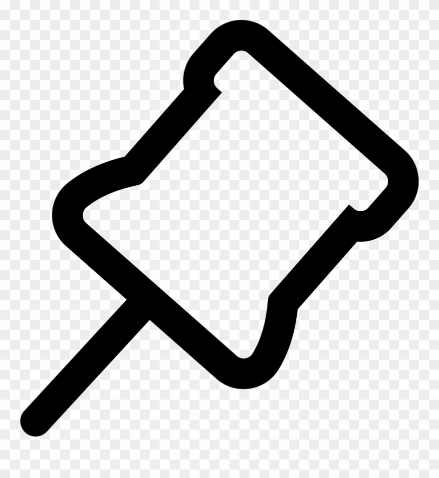 Pin Office Supply Outline Comments - Clip Art - Png Download