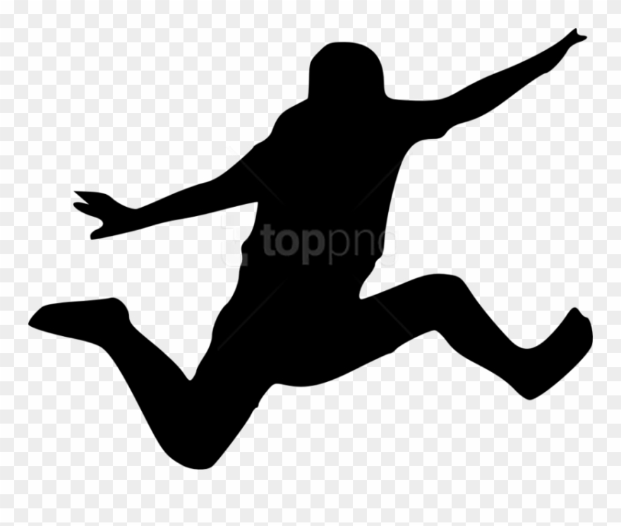 Free Png Happy Jump Silhouette Png - Black Silhouette Jumping Png Clipart