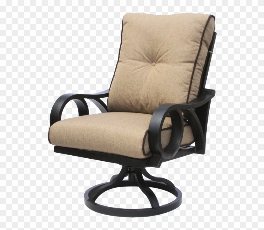 Office Chair Cushion Transparent Background - Aluminum Outdoor Swivel Chairs Cushioned Clipart